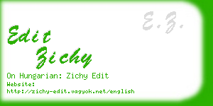 edit zichy business card